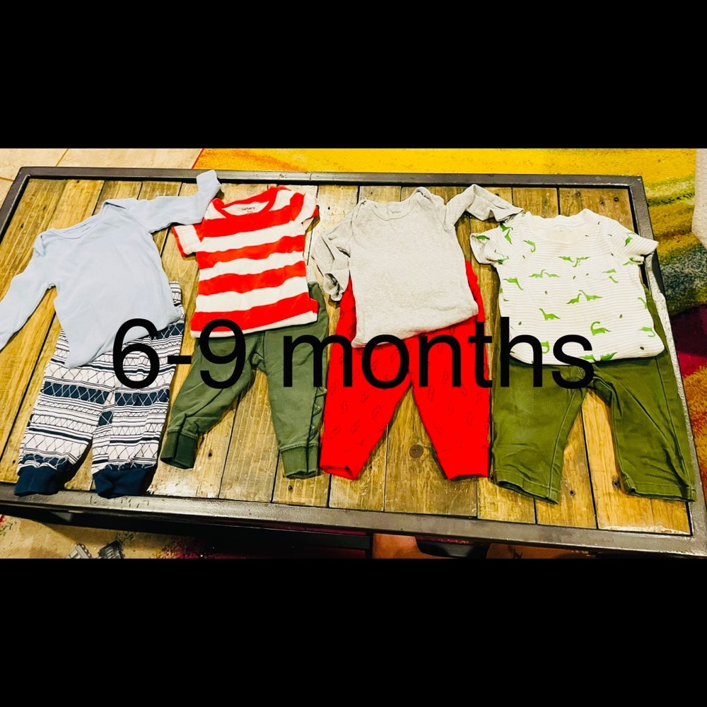 4 baby boy outfits 6-9 months
